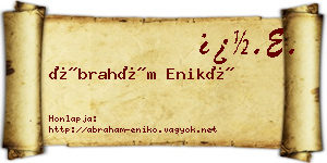 Ábrahám Enikő névjegykártya